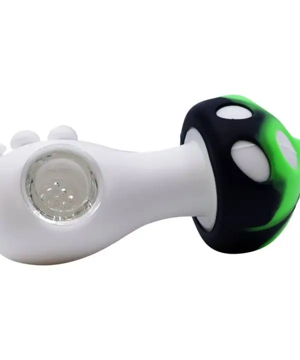 4-25-mushroom-shape-silicone-hand-pipe-green-black-02